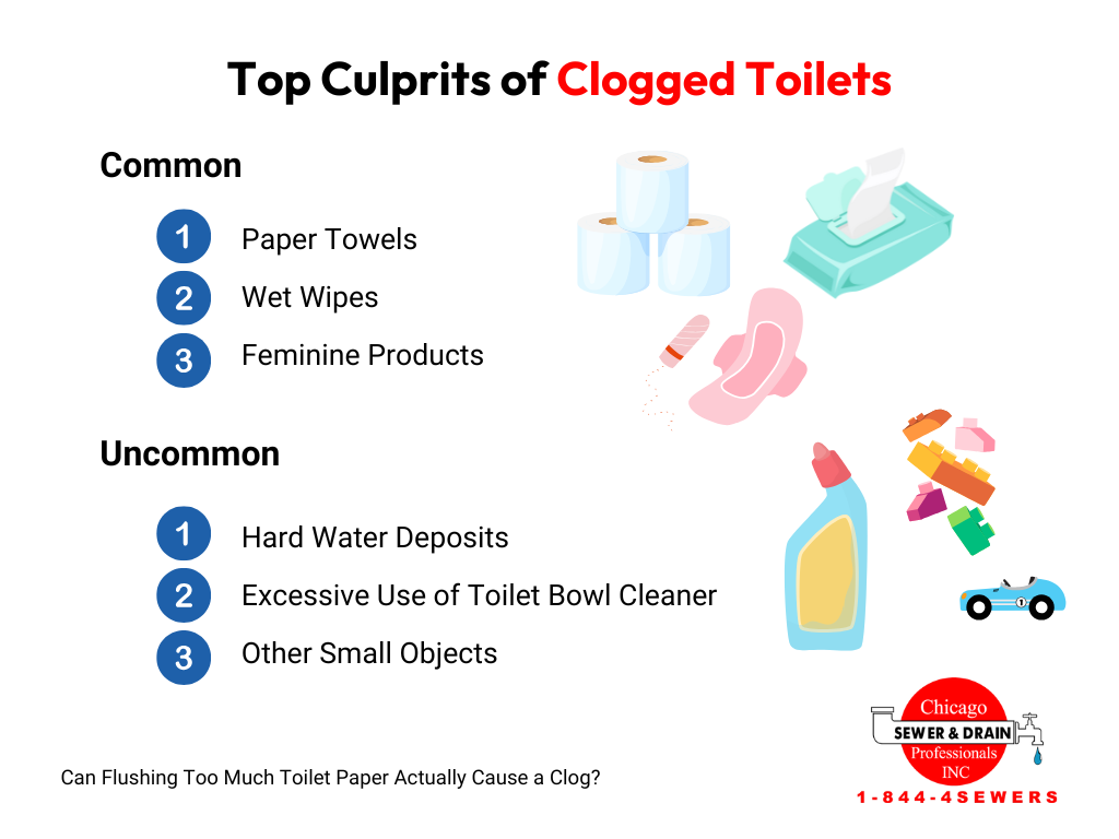 Can Flushing Too Much Toilet Paper Actually Cause a Clog? 3 culprits of clogged toilets