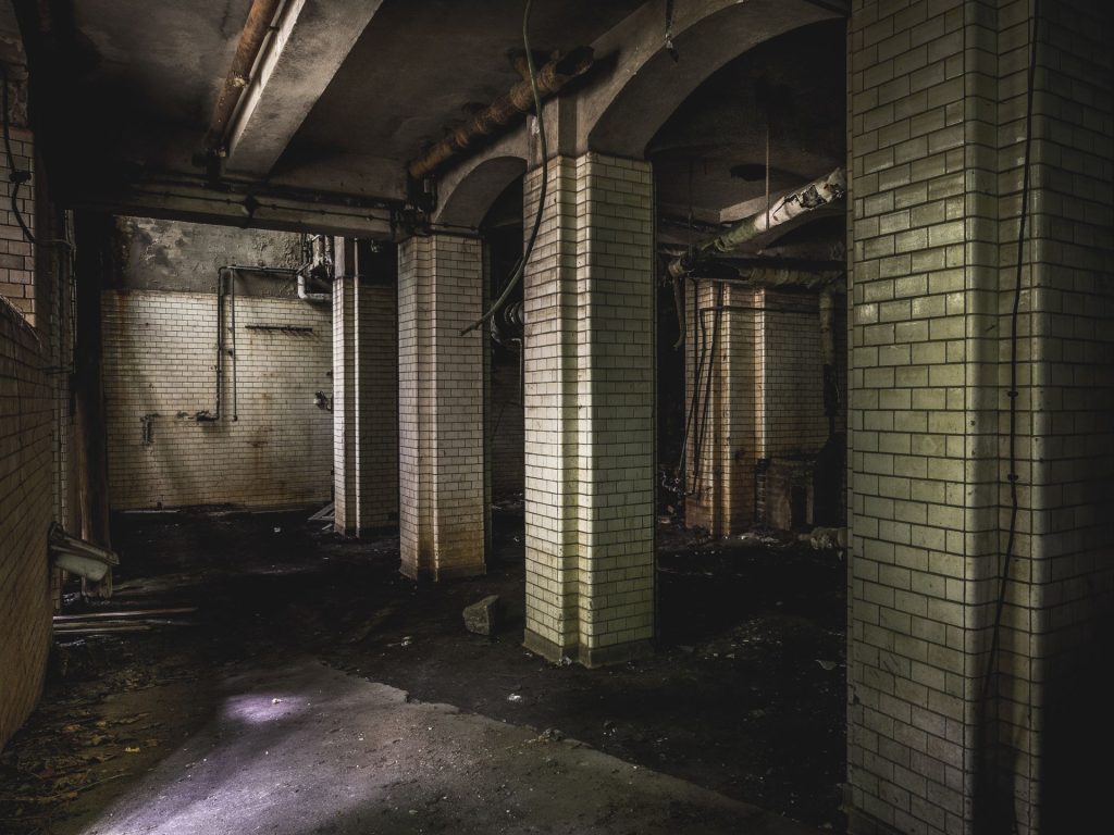 A flooded basement with a blocked sump pump in Chicago